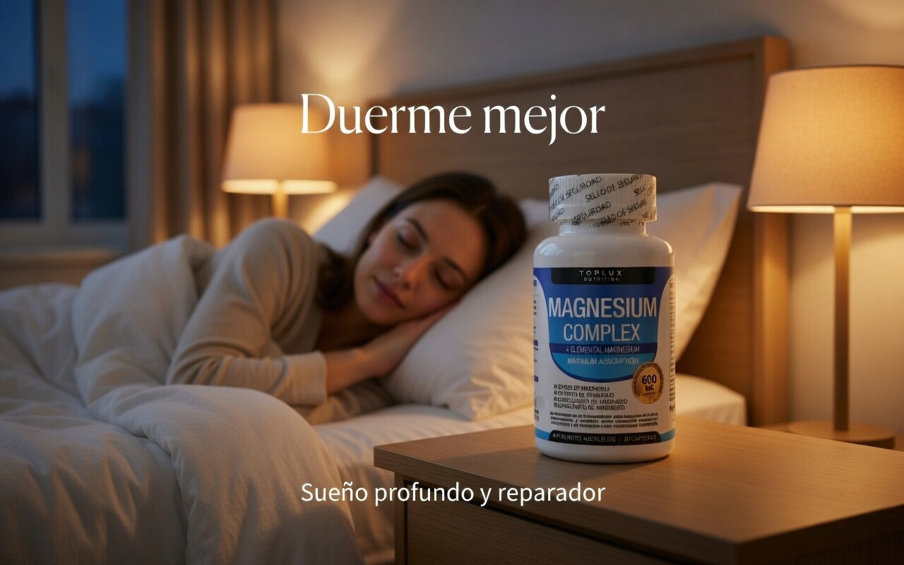 Magnesio Complex 600MG | Sueño Profundo + Menos Calambres + Más Energía