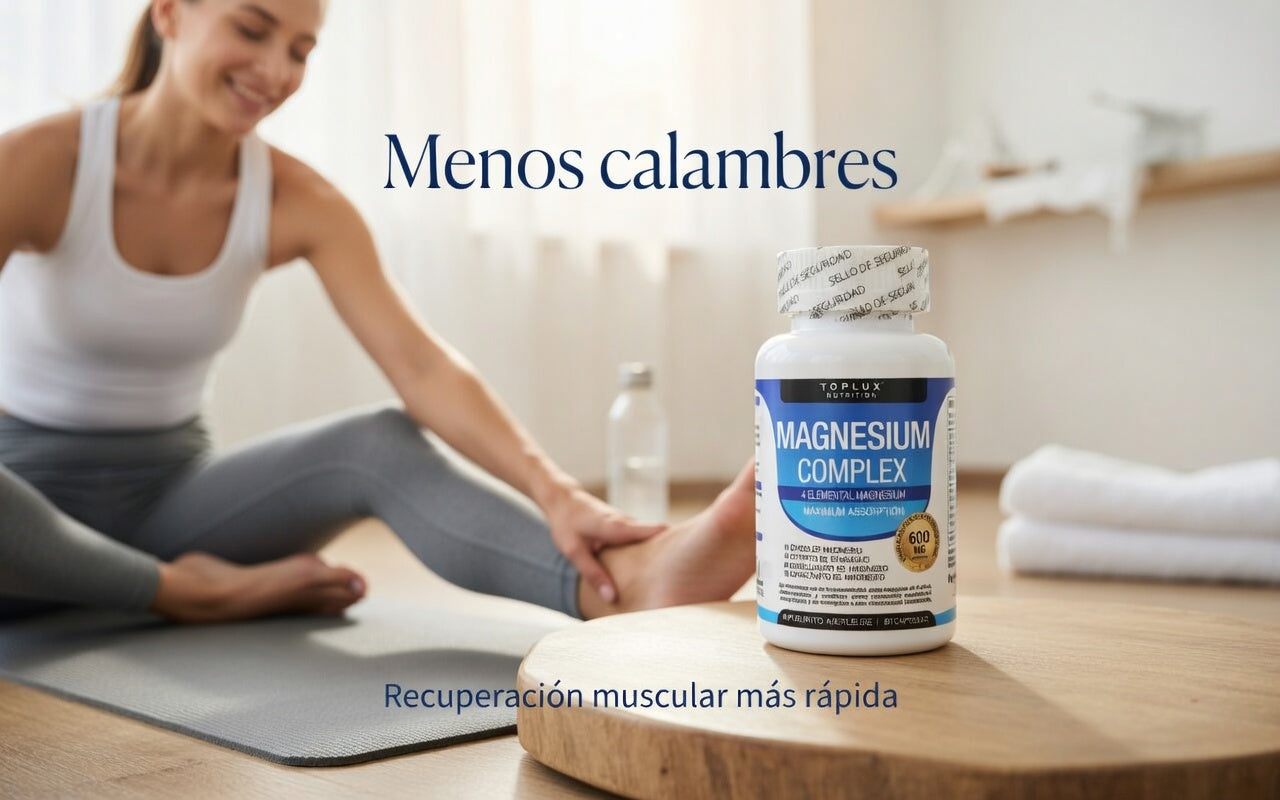 Magnesio Complex 600MG | Sueño Profundo + Menos Calambres + Más Energía